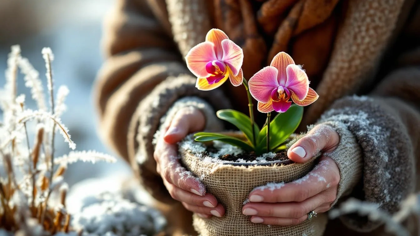 Weder Dünger noch Sprühflasche: Ein simpler Handgriff lässt Orchideen auch im Frost blühen